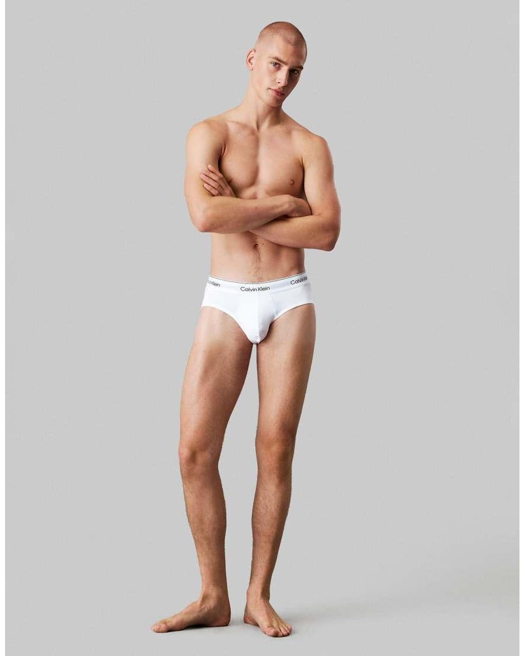 Calvin Klein Gray 3 Pack Briefs - Modern Cotton for men