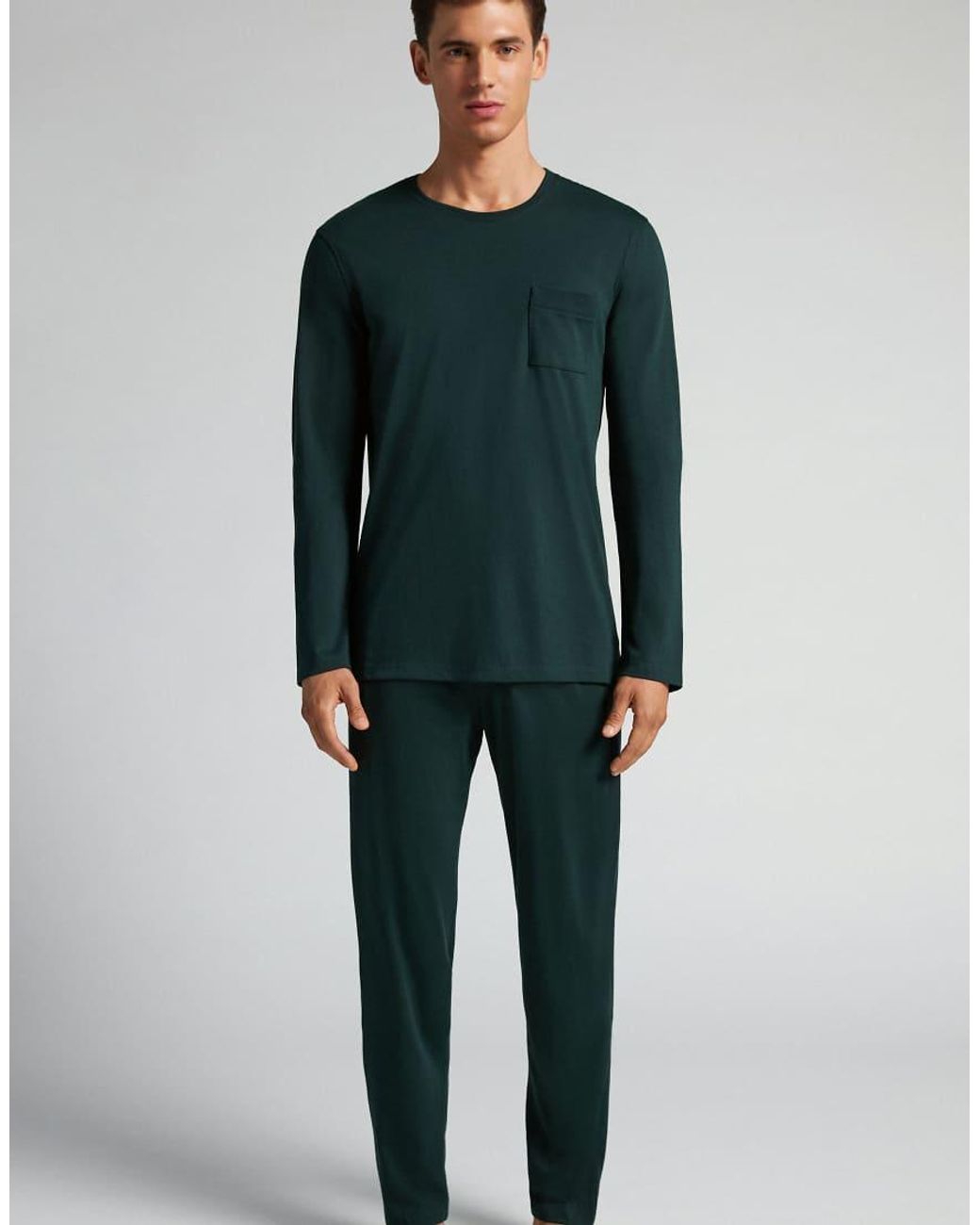 Intimissimi Green Long Superior Cotton Pyjamas for men