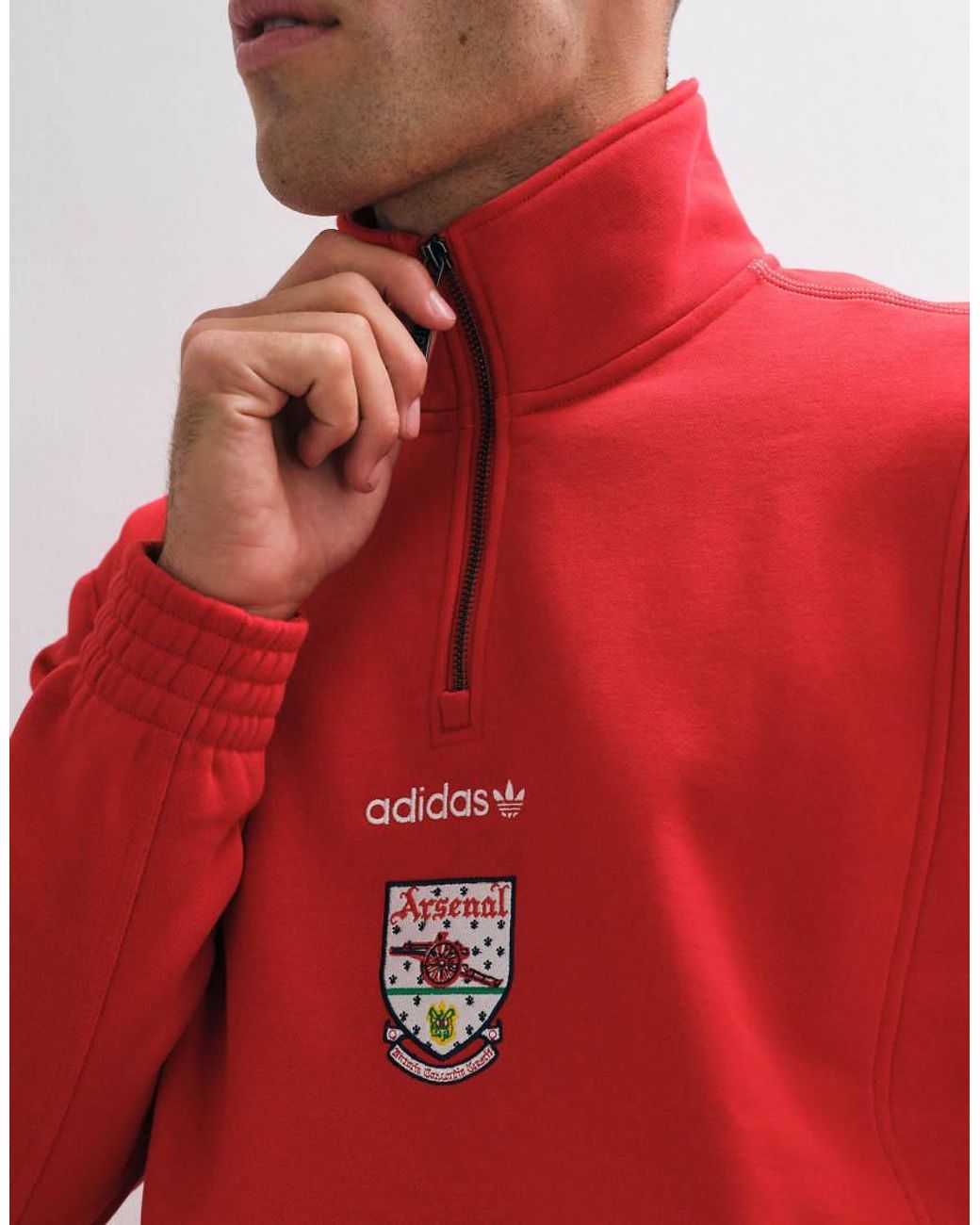 Adidas Originals Red Adidas Football Arsenal 26/27 Eqt Half Zip Top for men