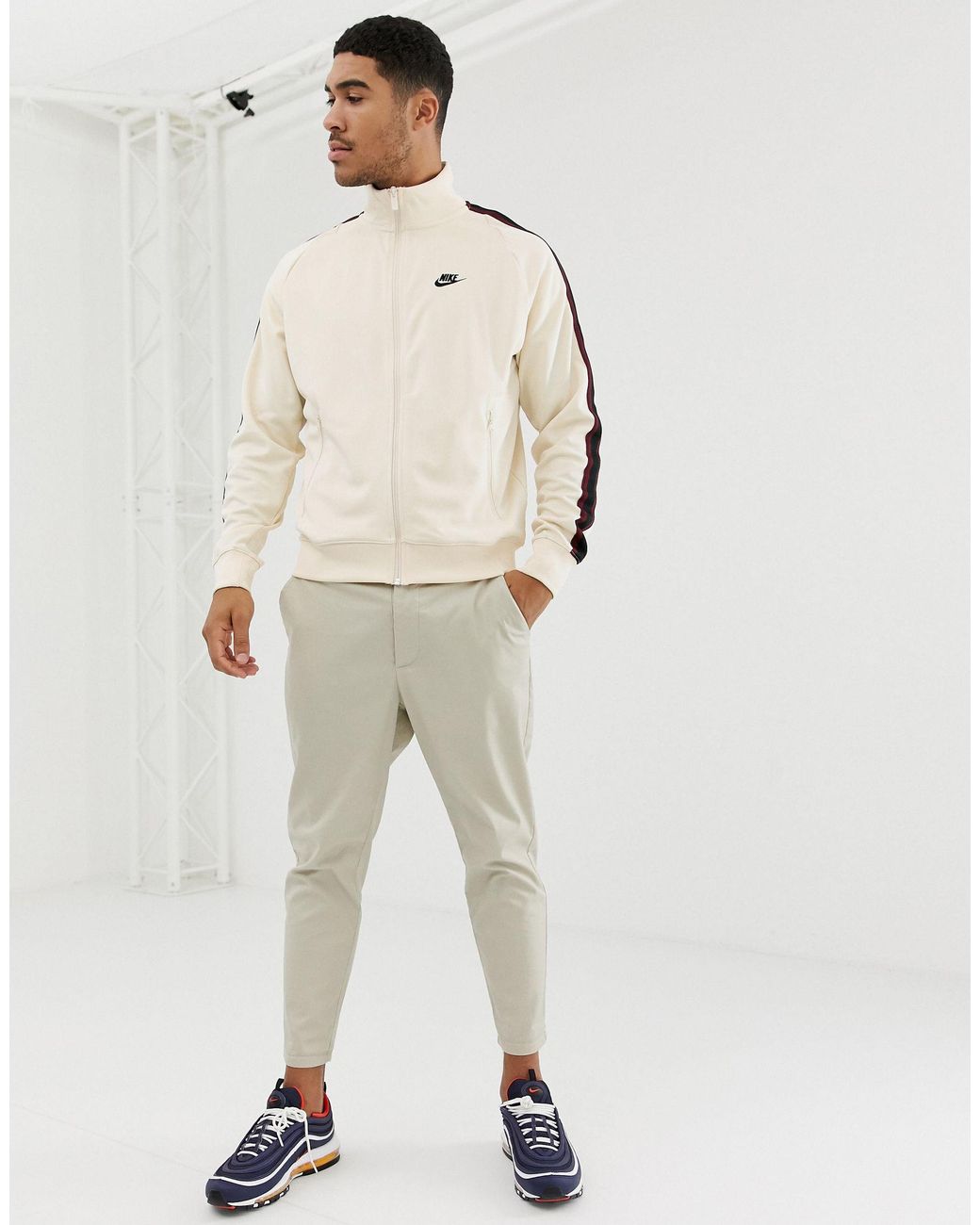 Nike Sportswear N98 Strick-Trainingsjacke für in Natur für Herren | Lyst DE