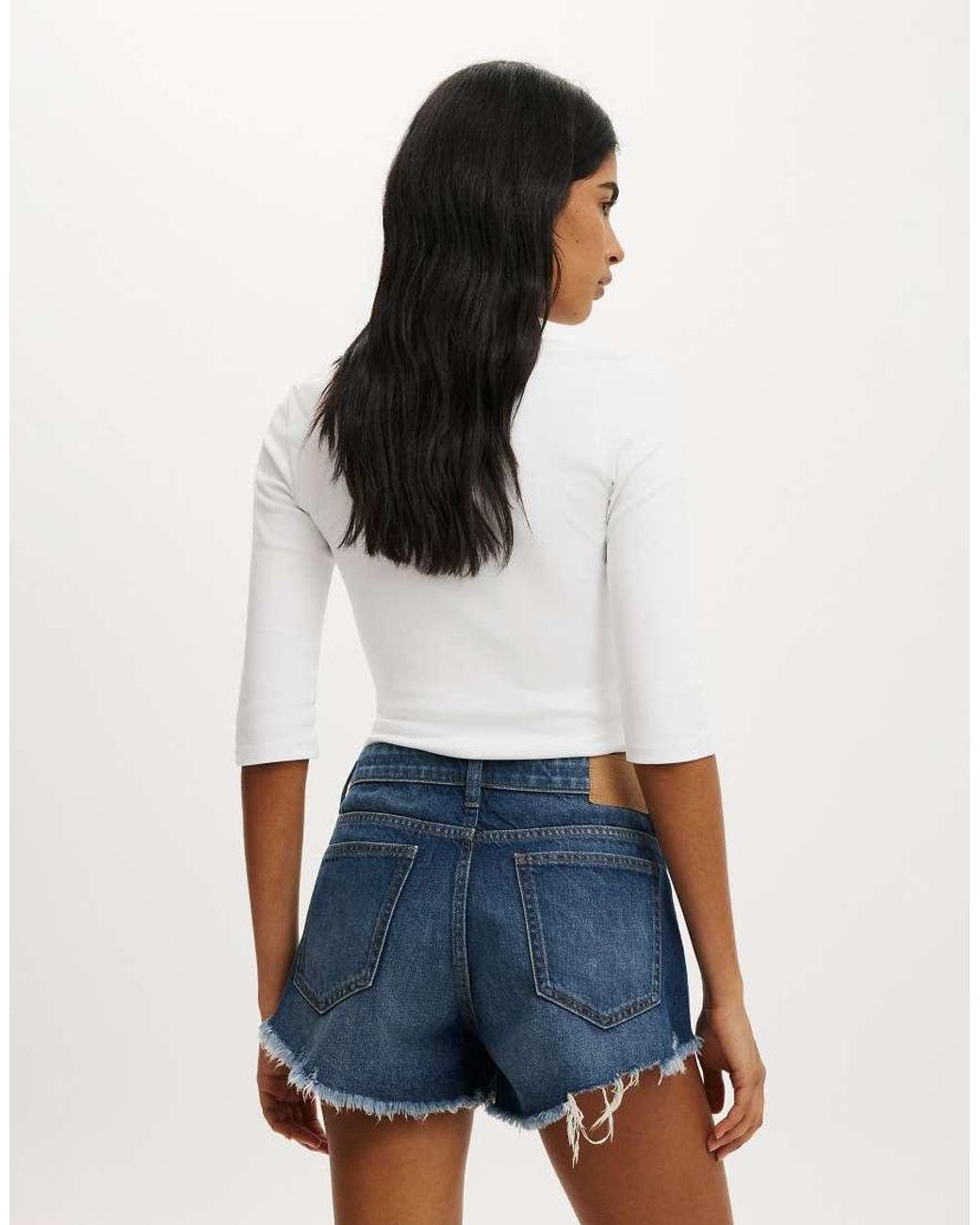 Cotton On White Saturday Denim Short
