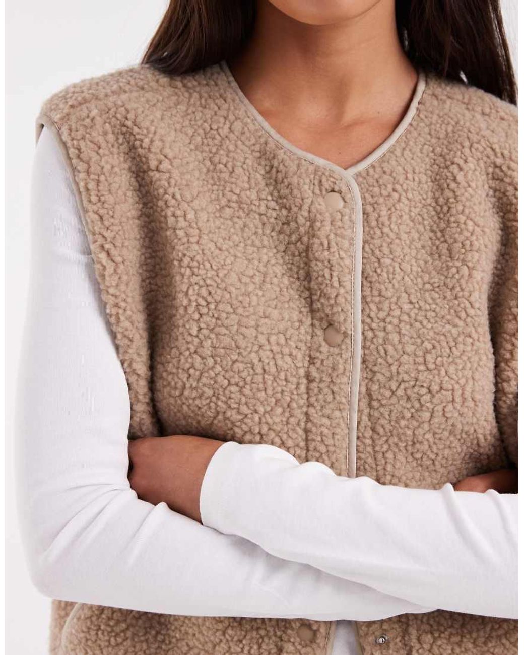 JJXX Natural Teddy Gilet