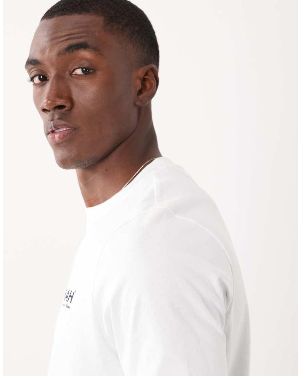 Farah White Clissold Graphic Logo T-shirt for men