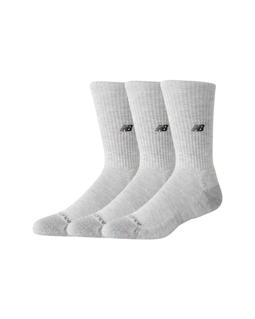 New Balance Gray Active Premium Crew 3 Pack