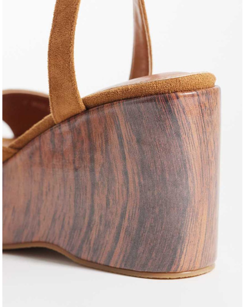Public Desire Brown Aluna Wedge Sandals