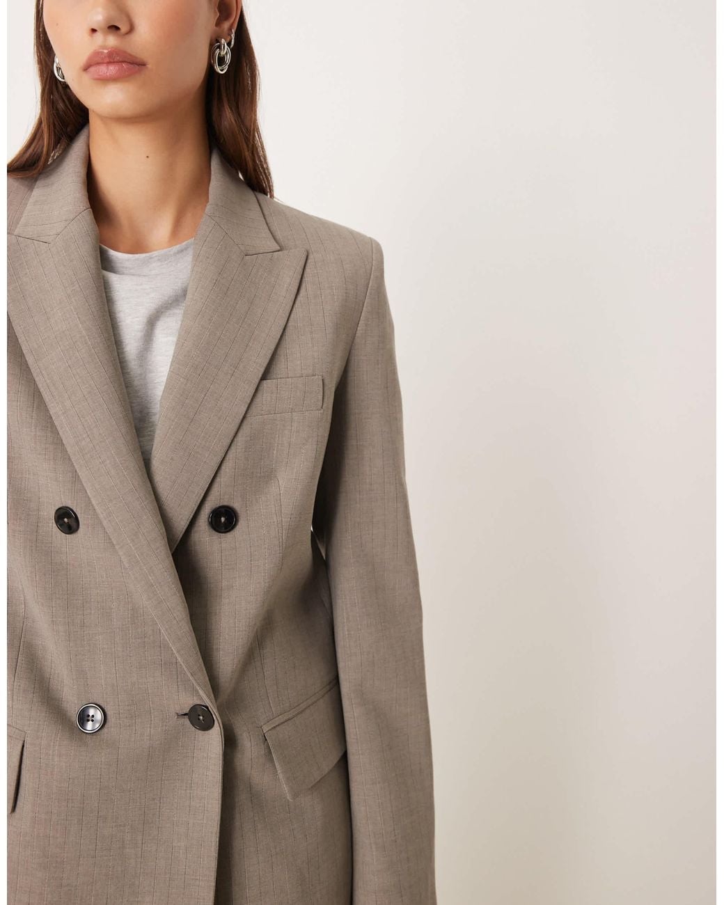 Puglia - blazer d'ensemble ajusté à boutonnage croisé Mango en coloris Brown