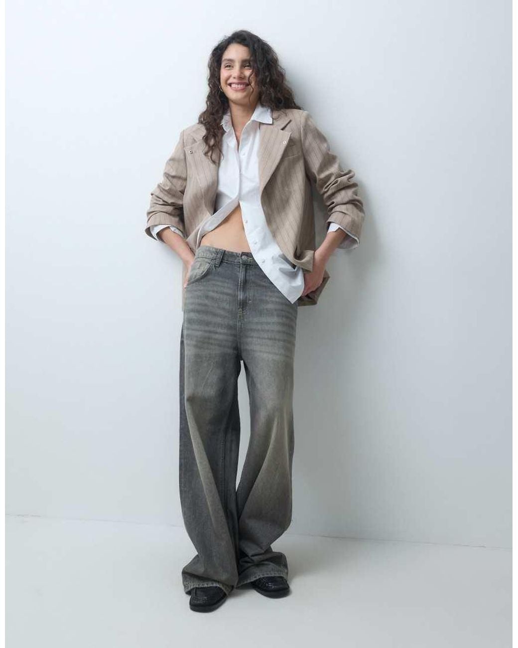 ASOS Brown Tailored Wrap Neck Blazer