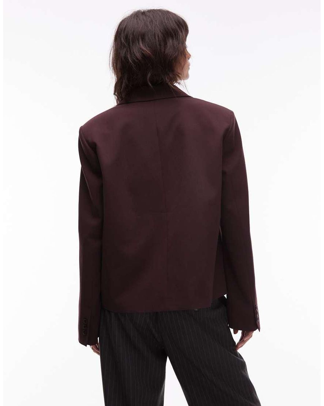 ASOS Purple Tailored Double Breasted Boxy Blazer