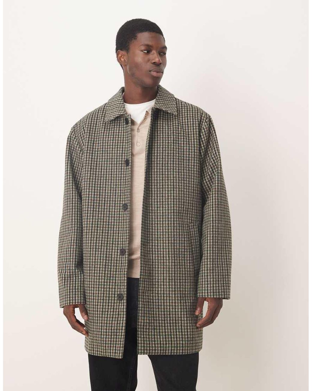 ASOS Natural Mid Length Carcoat for men