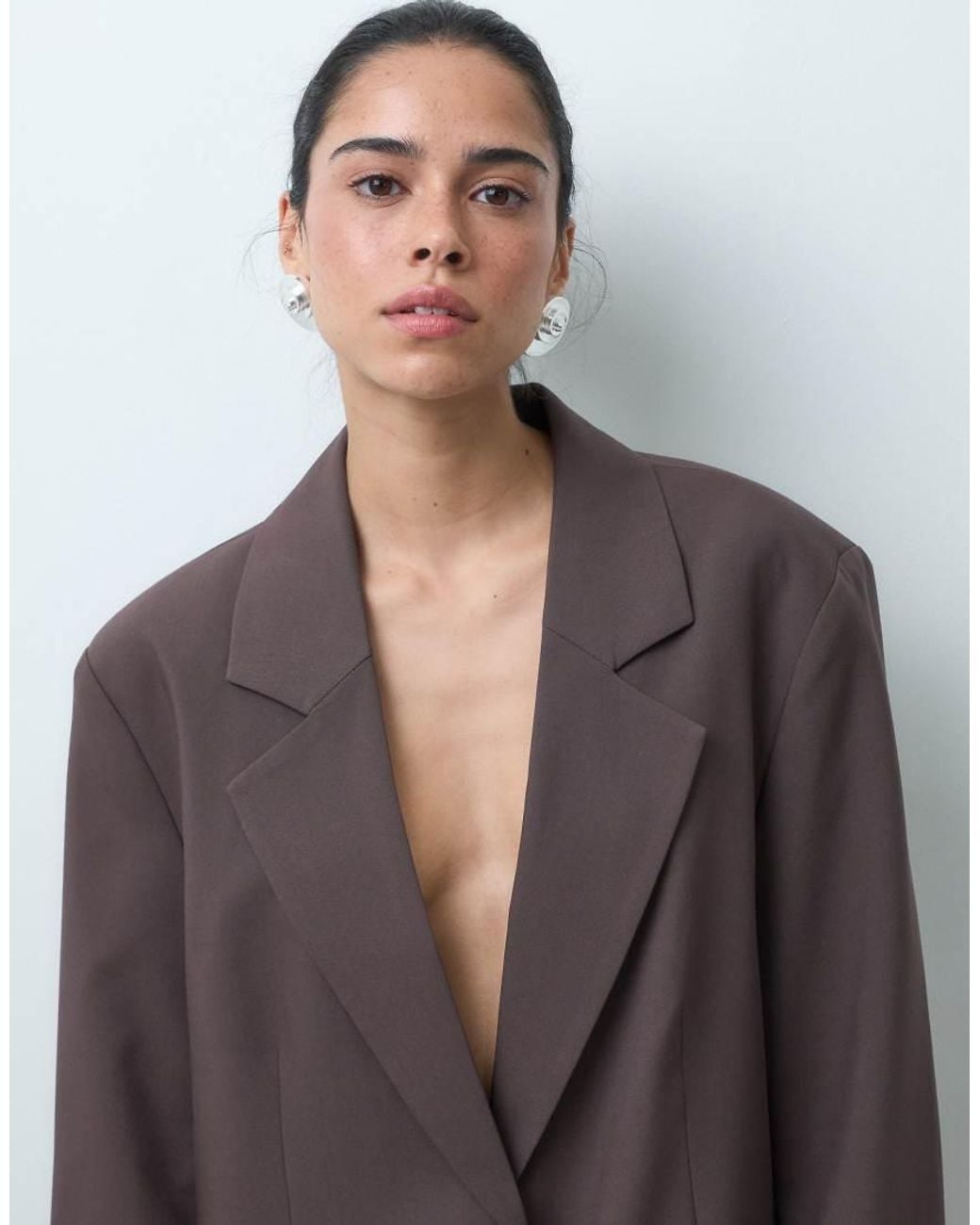ASOS Brown Tailored Oversized Blazer