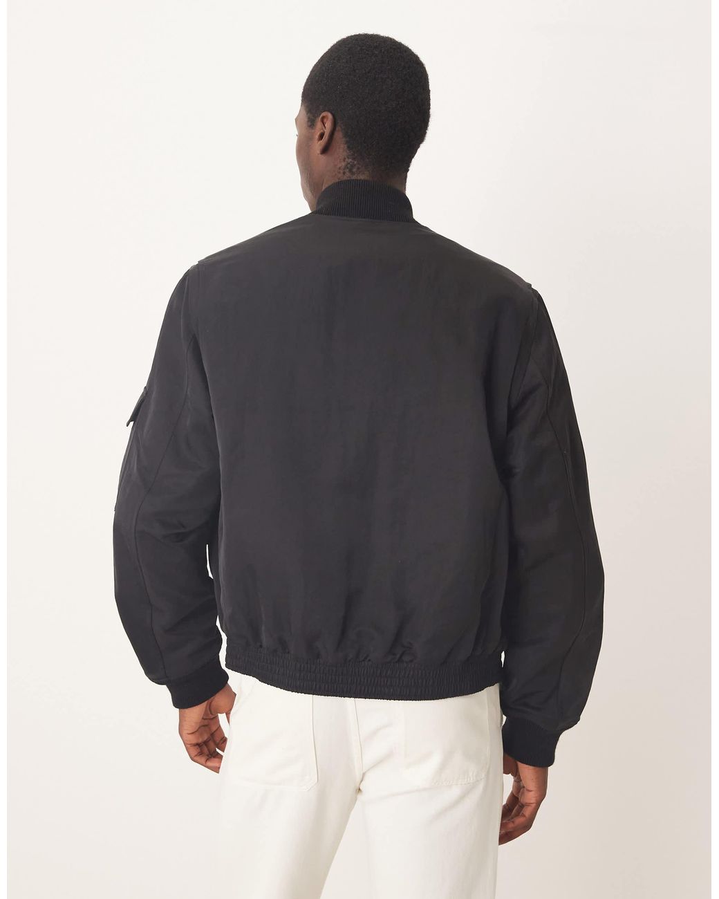 ARKET Blue Bomber Jacket With Workwear Pockets for men