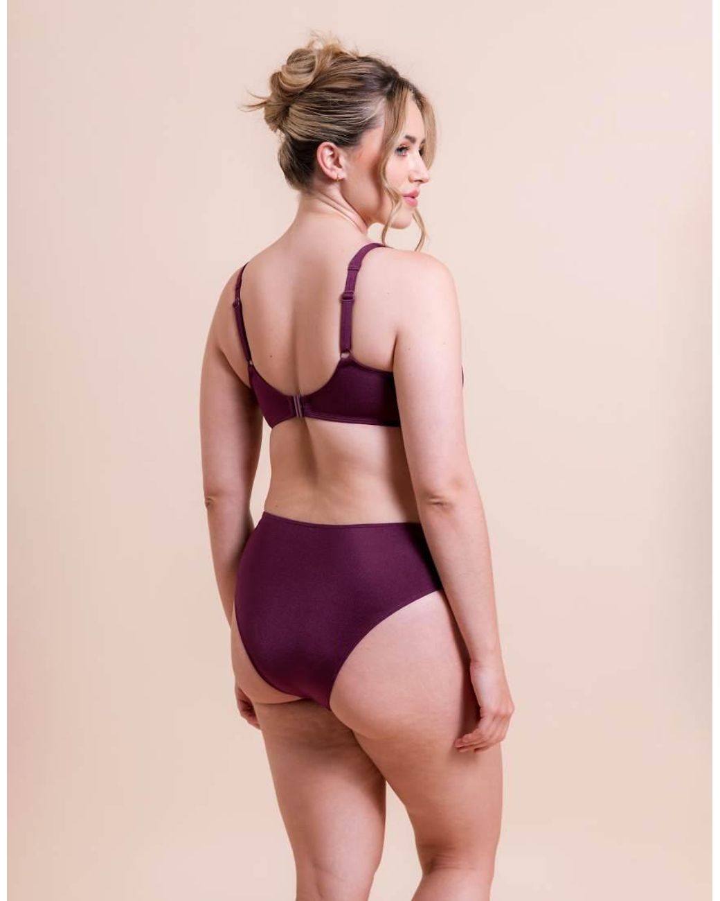 Curvy Kate Purple Beach Bliss Scooped Balcony Bikini Top