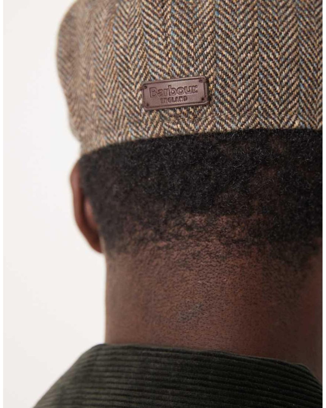 Barbour Brown Fyne Tweed Baker Boy Cap for men