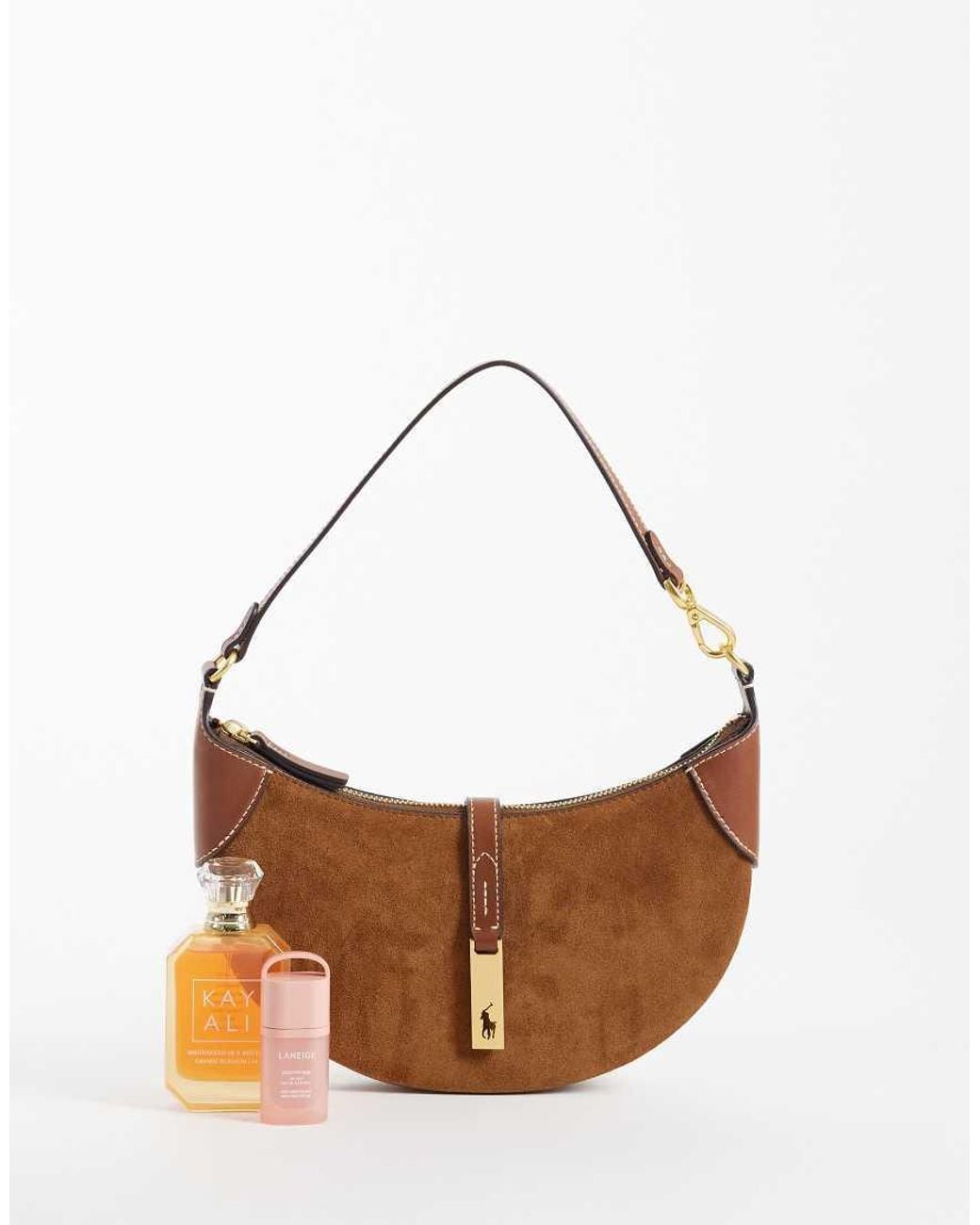Polo Ralph Lauren White Id Shoulder Leather Bag
