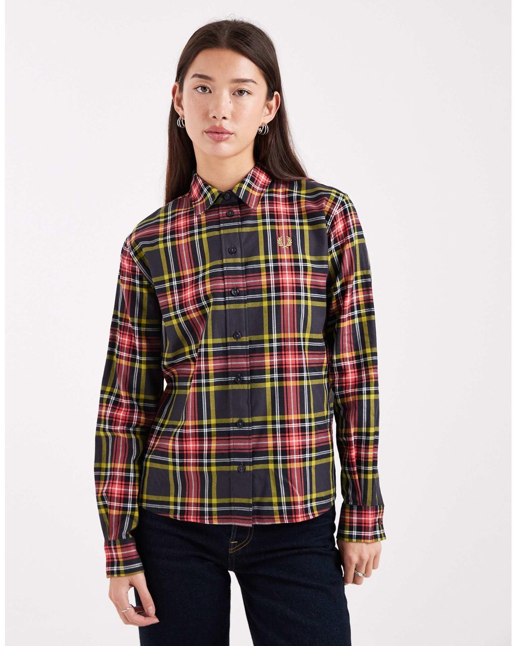 Fred Perry Red – hemdbluse mit schottenkaro