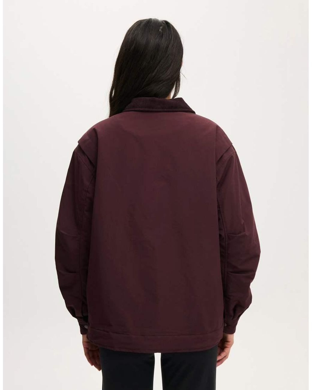 Cotton On Purple Contrast Collar Oversized Jacket