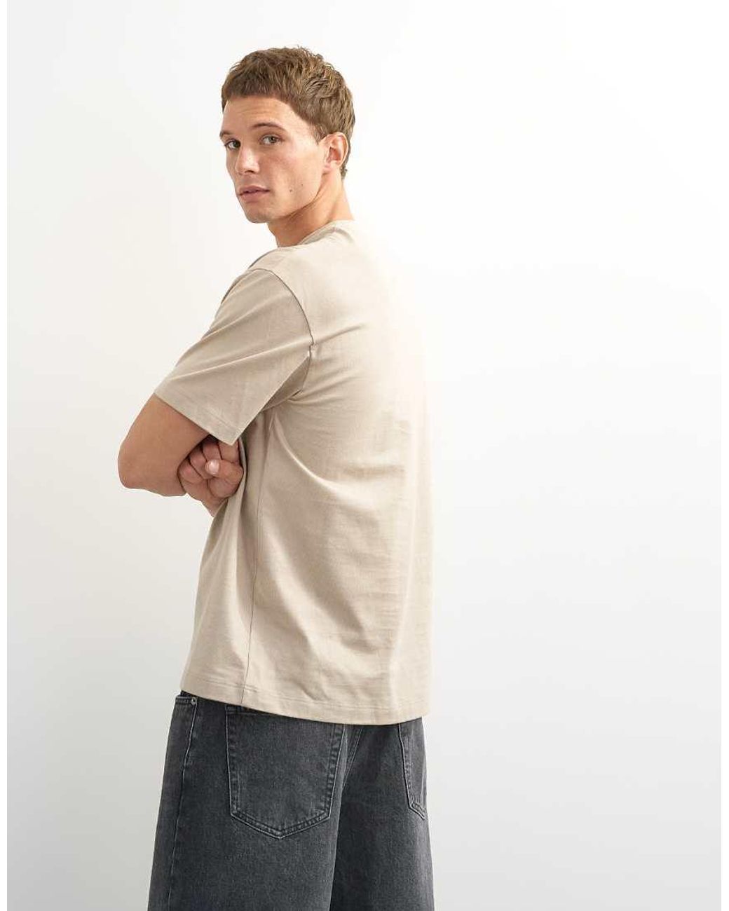 Topman Natural Relaxed Fit T-shirt for men