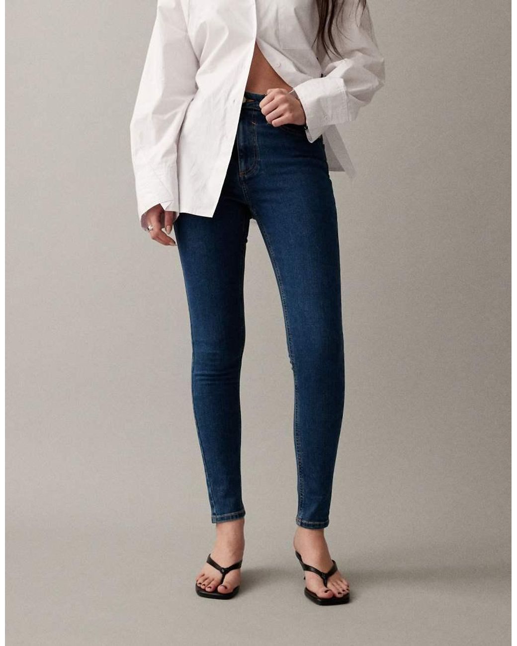 Vaqueros Pitillo De ASOS de color Blue