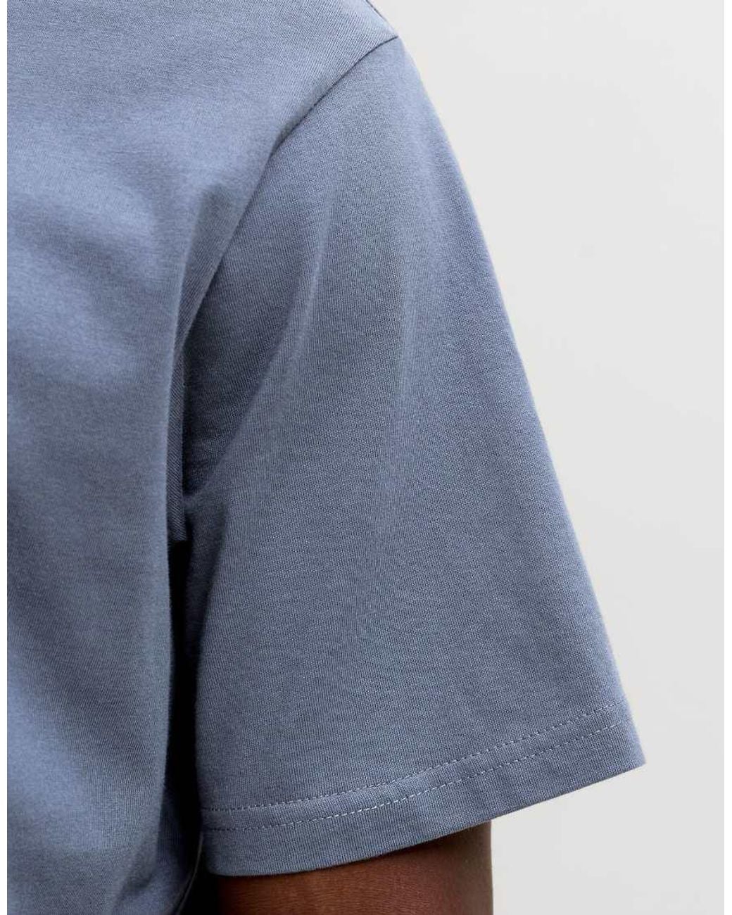 Jack & Jones Blue Soho Lace Relaxed Fit Crew Neck Short Sleeve T-Shirt for men