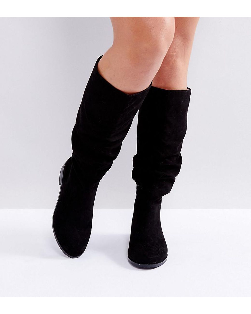 Slouch boots wide clearance fit