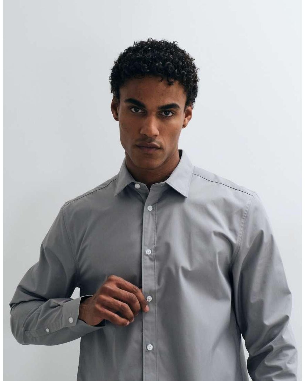 ASOS Gray Regular Fit Smart Shirt for men