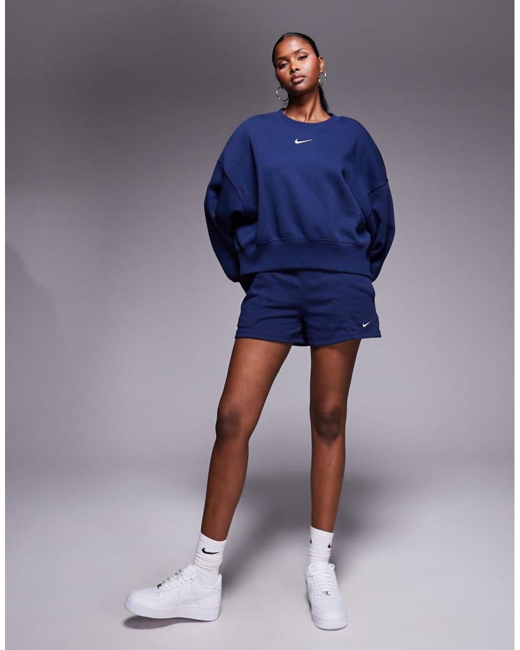 Nike Blue Phoenix Fleece Over-oversized Sweatshirt