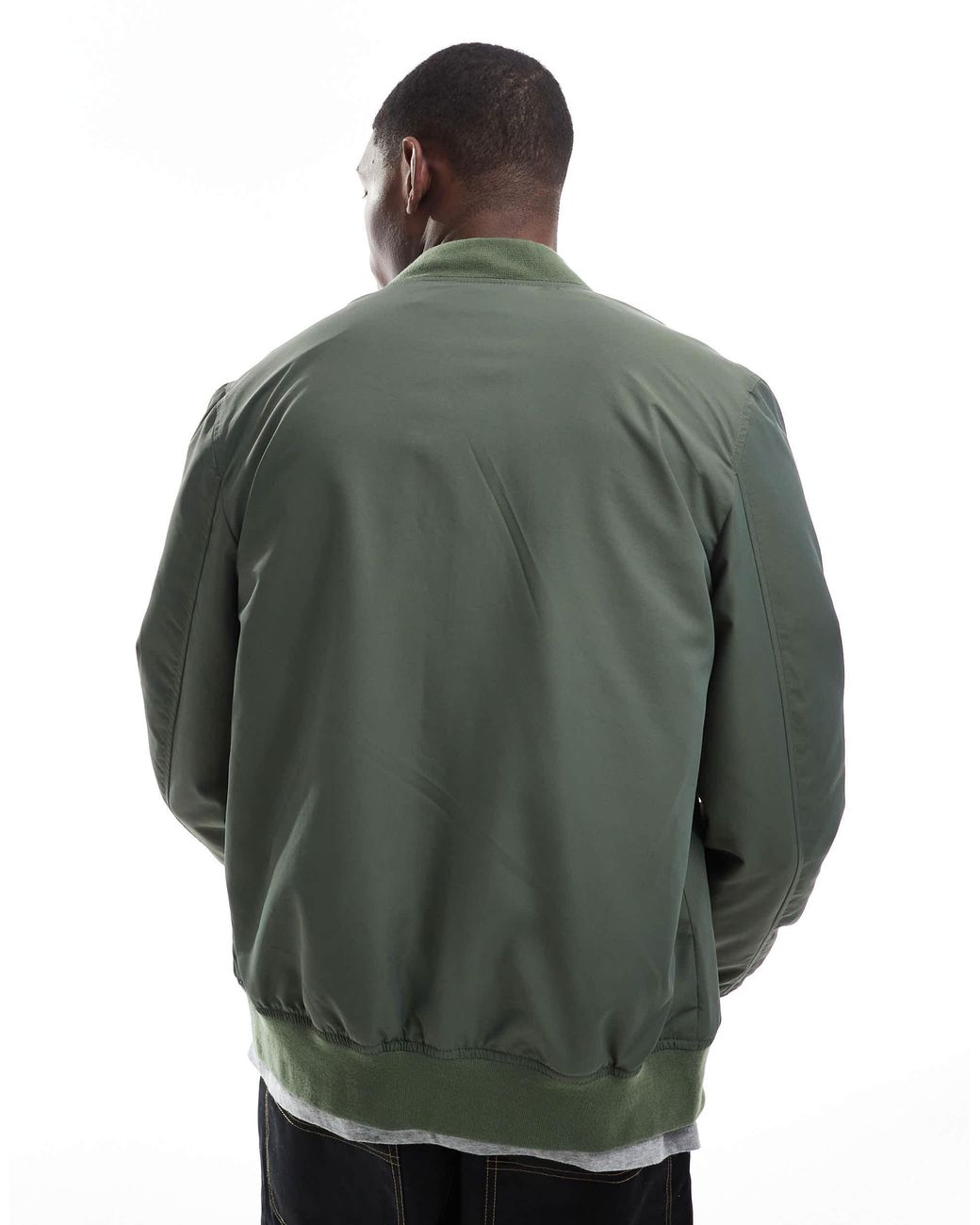 ASOS – leichte bomberjacke in Gray für Herren