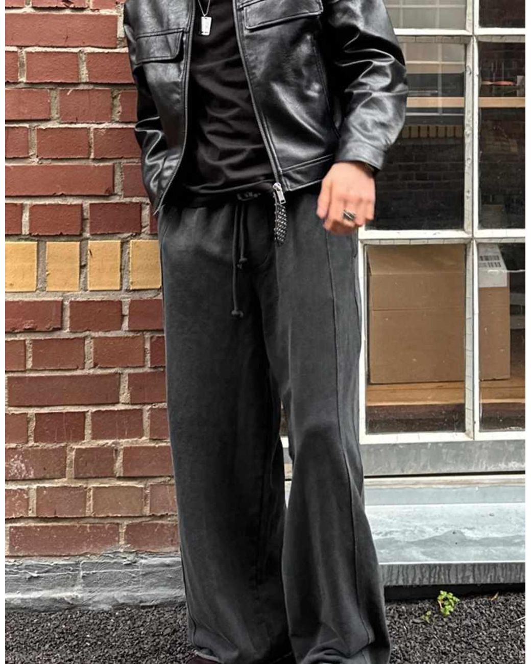 Bershka Gray Super Baggy Trousers for men