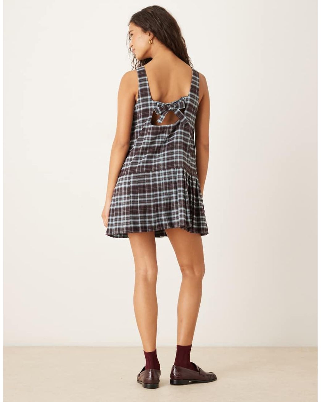Neon Rose Natural Pinafore Dress