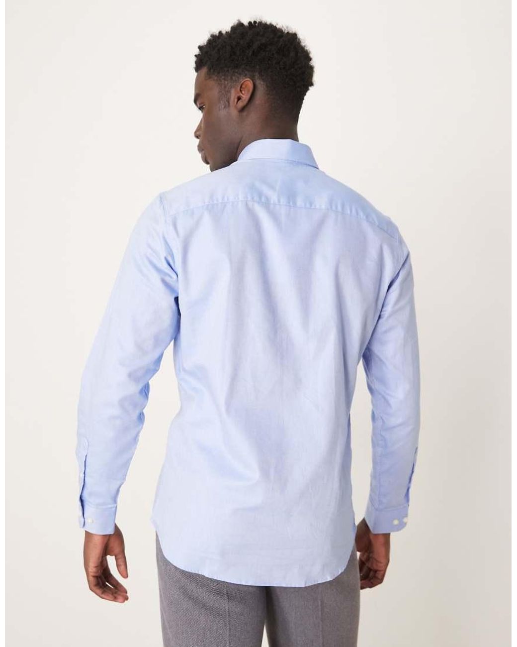 SELECTED White Slim Fit Easy Iron Smart Shirt for men
