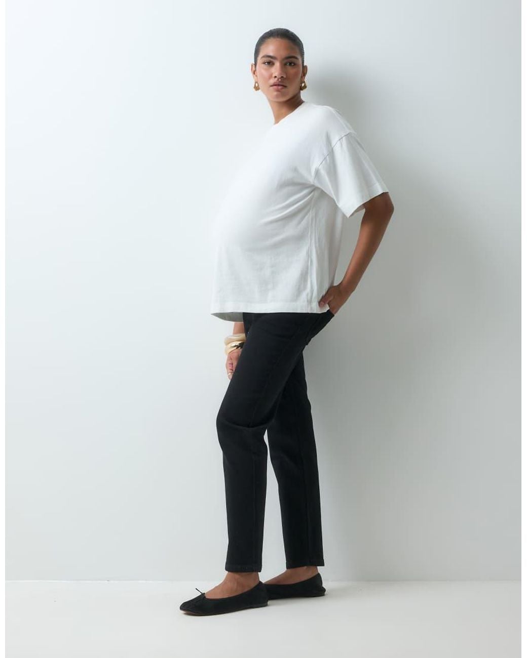 ASOS White Asos Design Maternity Slim Fit Mom Jeans