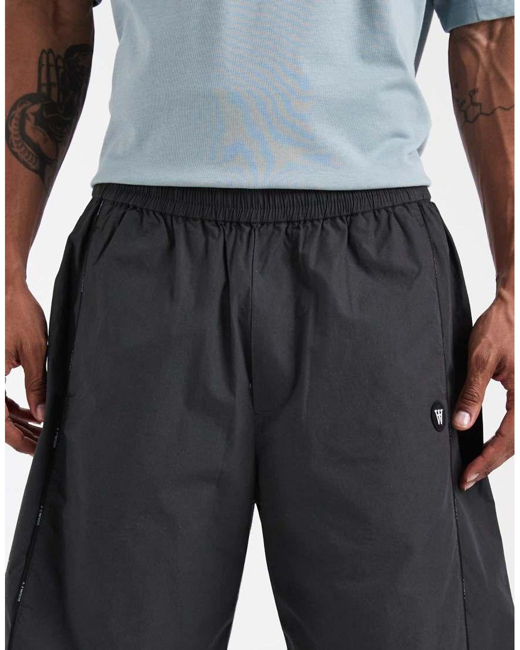 DOUBLE A by WOOD WOOD Blue 100% Cotton Roberto Sports Shorts for men