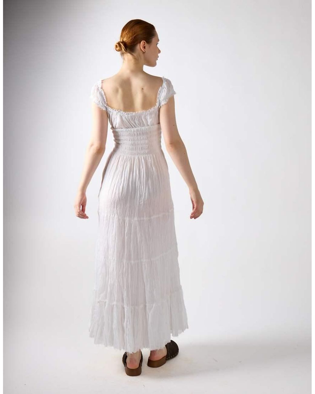 Glamorous White Babydoll Maxi Dress