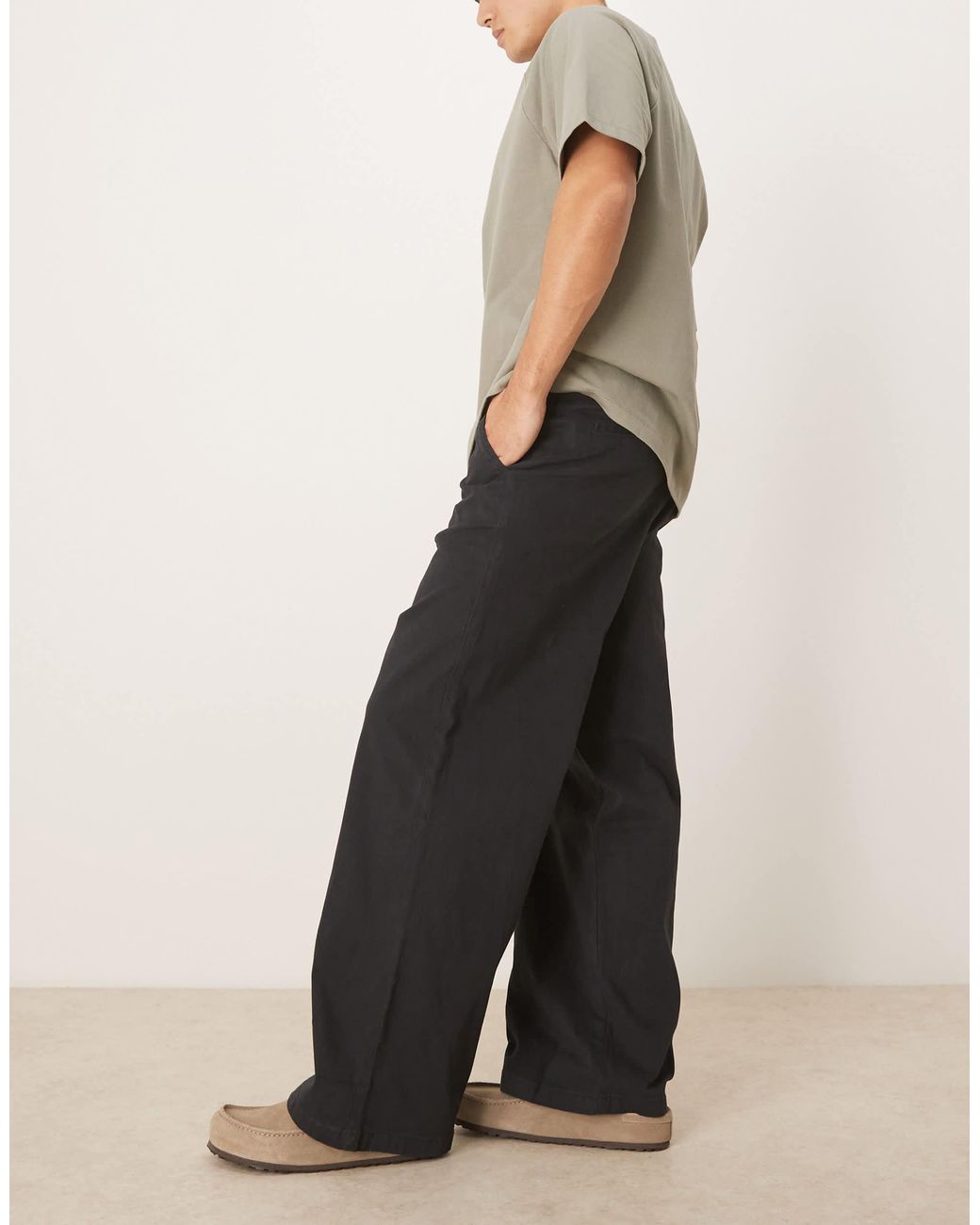 ASOS Natural Loose Chinos for men