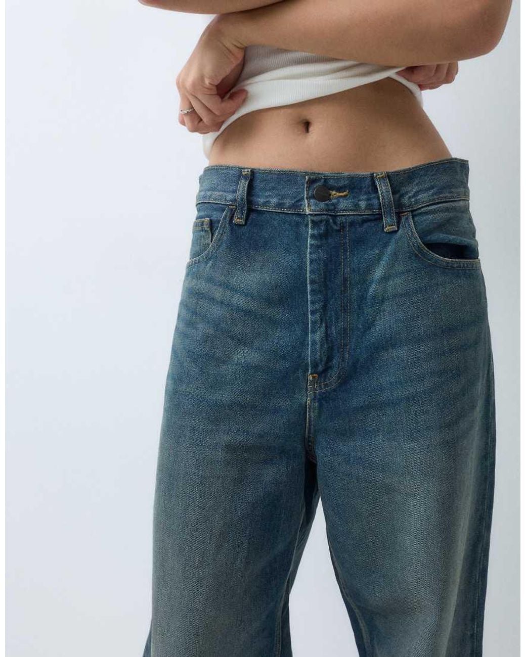 Carhartt Blue Brandon baggy Loose Straight Fit Jeans