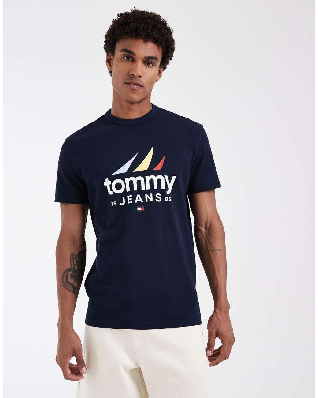 Tommy Hilfiger Blue Sailing Logo T-shirt for men