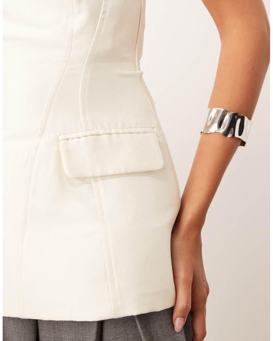 ARRANGE White Sculpted Bandeau Top