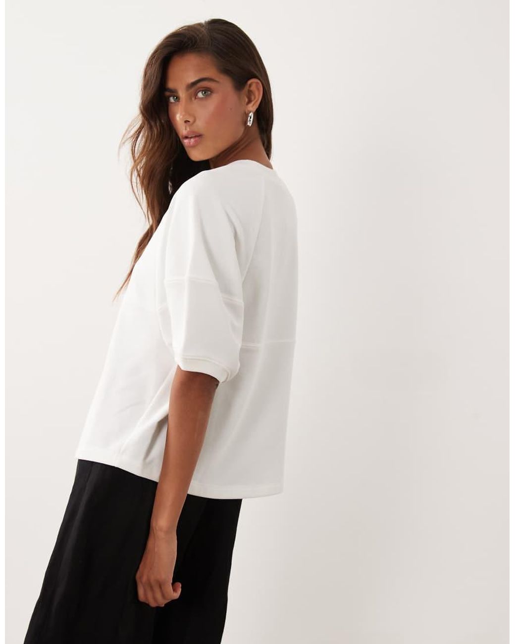ASOS Natural Short Sleeve Top