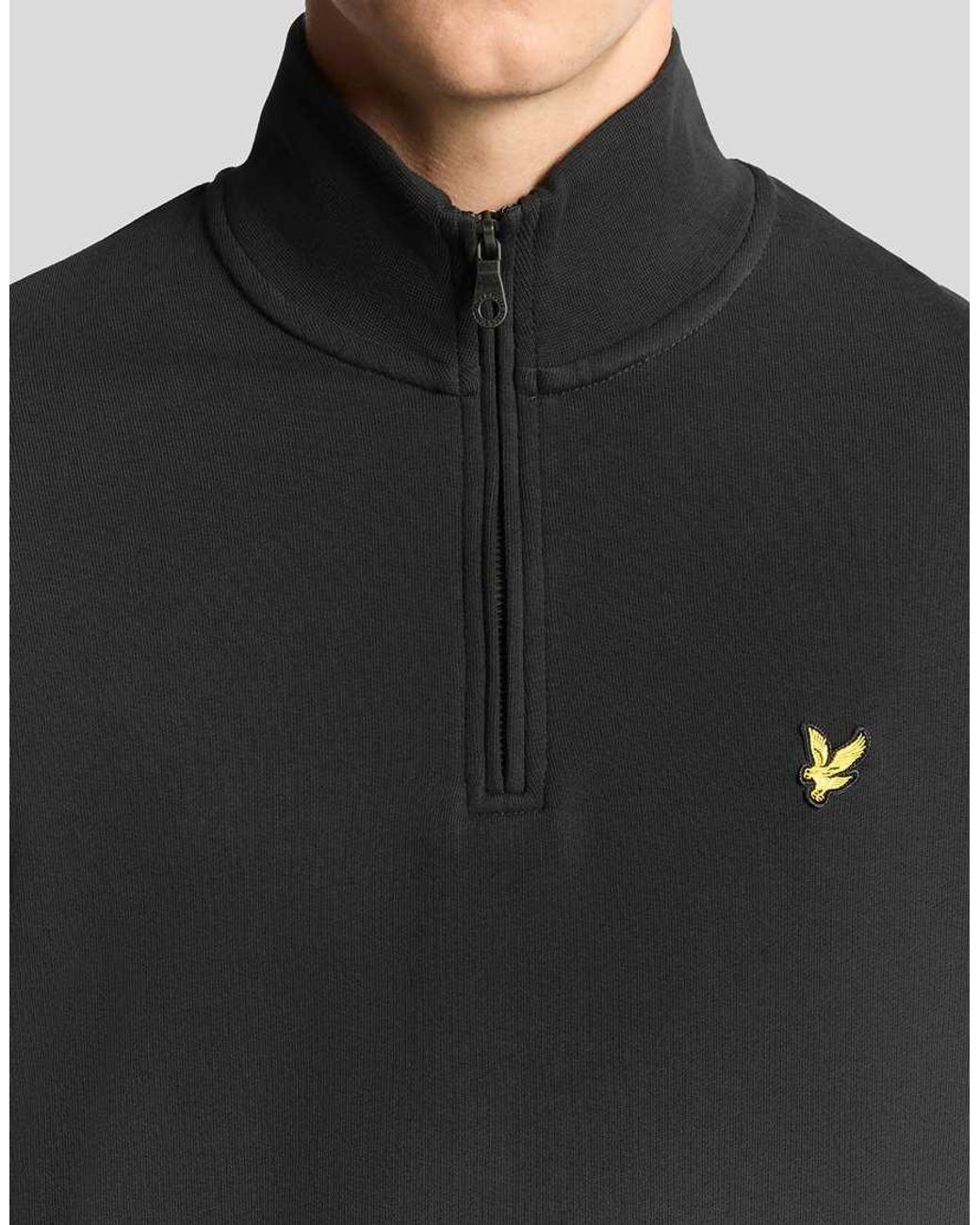 Lyle & Scott Gray Loopback Quarter Zip Sweat for men