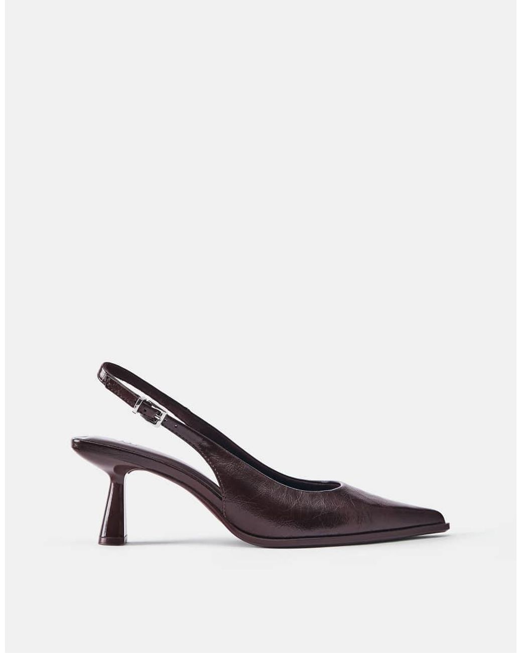 Pull&Bear Brown Slingback High-Heel Shoes