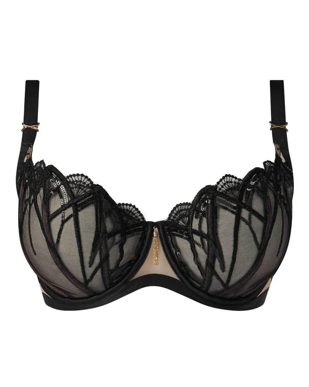 Ann Summers Black Desiring Decadence Non Padded Balcony Bra