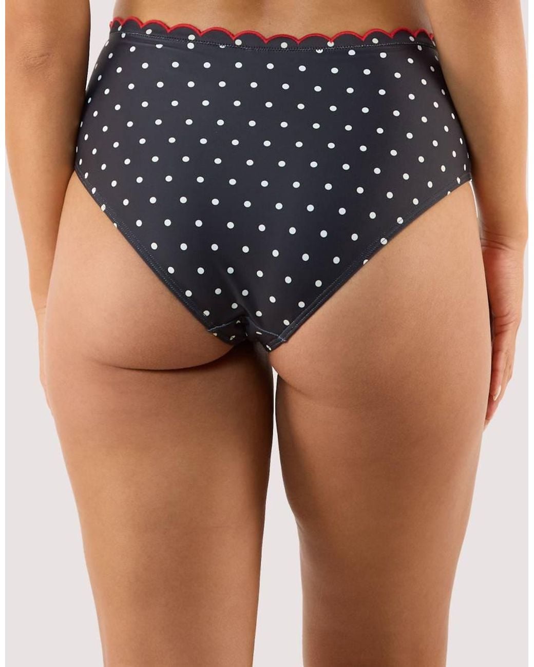 Peek & Beau Blue Dottie Scallop High Waist Brief