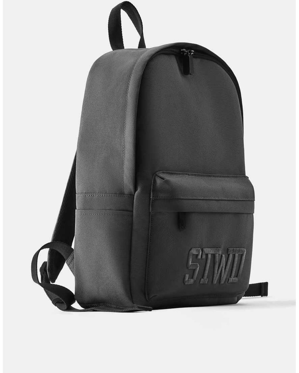 Pull&Bear Black Stwd Backpack for men