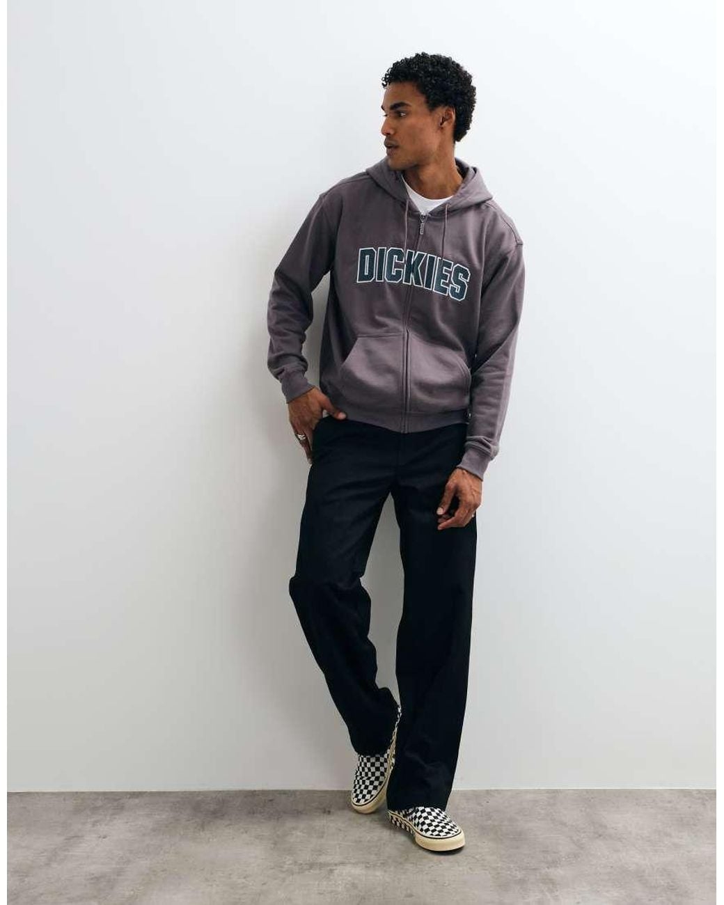 Dickies Gray Aitkin Full Zip Hoodie for men
