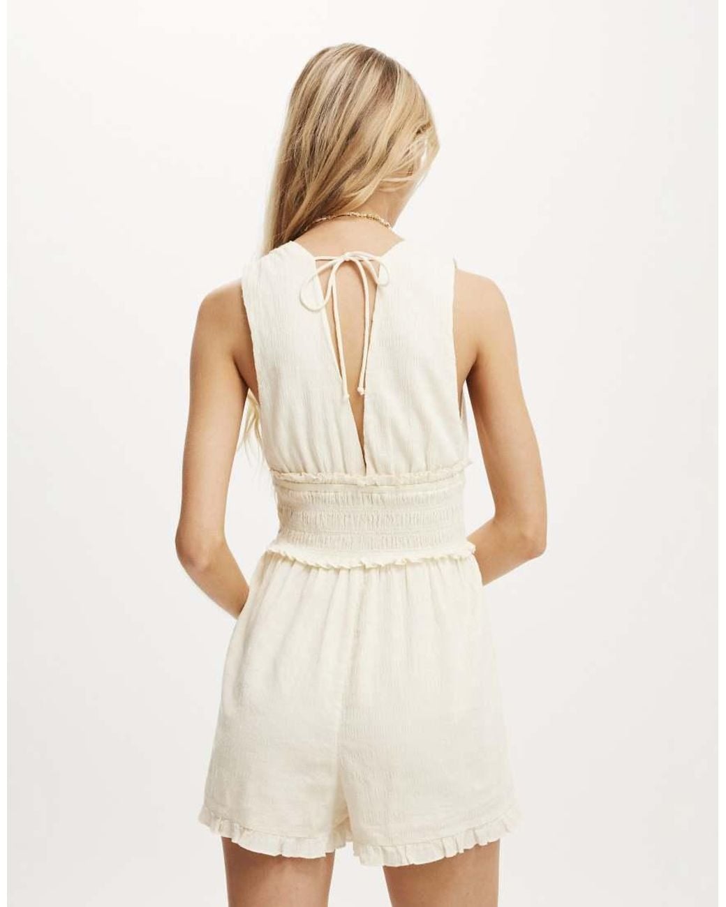 Cotton On Natural Paloma Playsuit