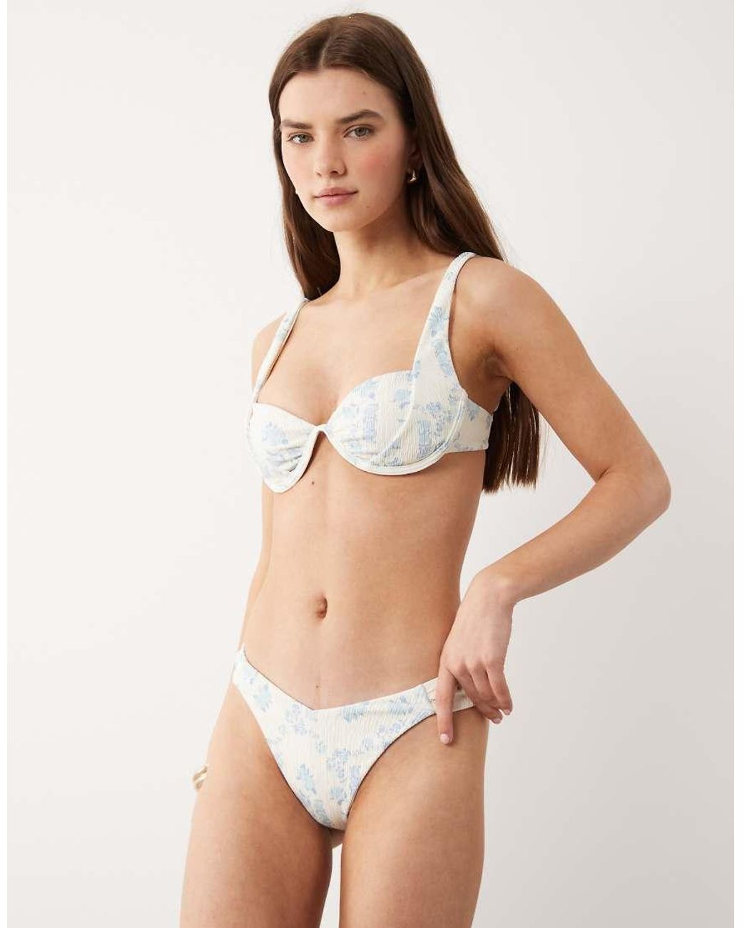 Dippin' Daisy's Natural Bridal High Leg Bikini Bottoms