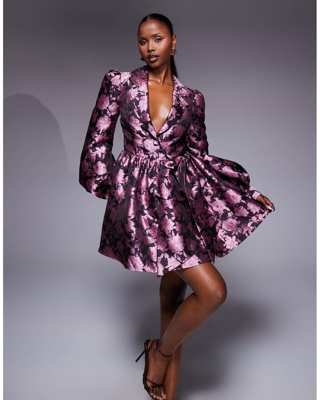 fitted lace wedding dress Purple All The Rage Skater Dress (S(US 4-6)) at Amazon Women's Clothing  store main image 1