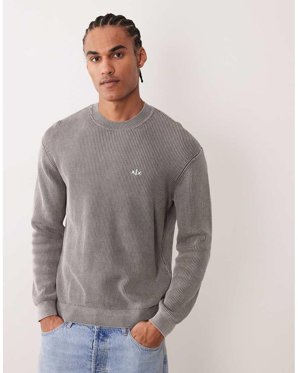 ARMANI EXCHANGE Gray Sweatshirt With Logo for men