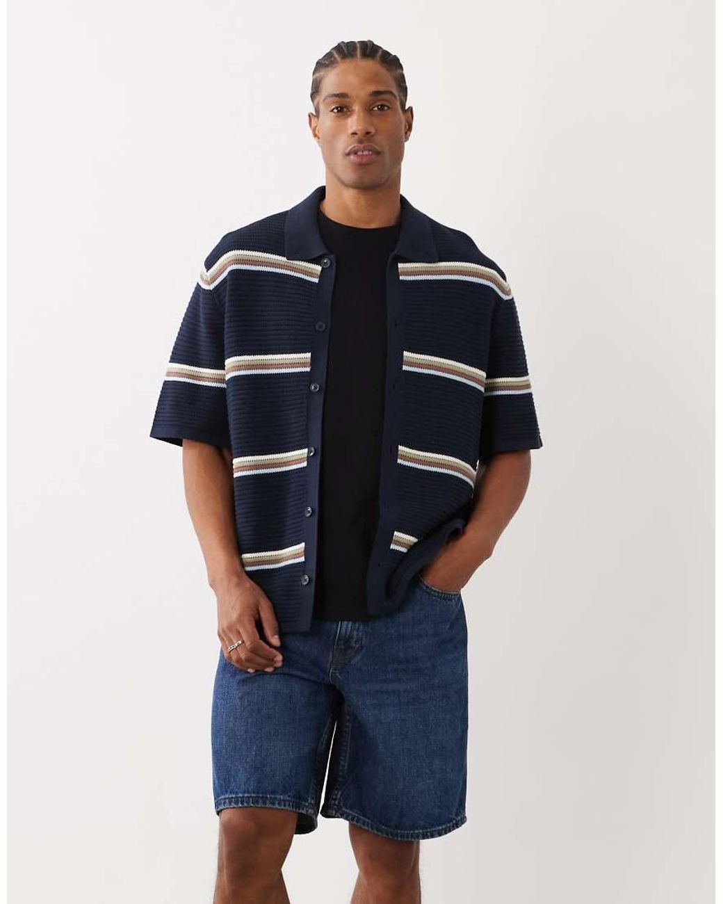 Pantaloncini Comodi di Mango in Blue da Uomo