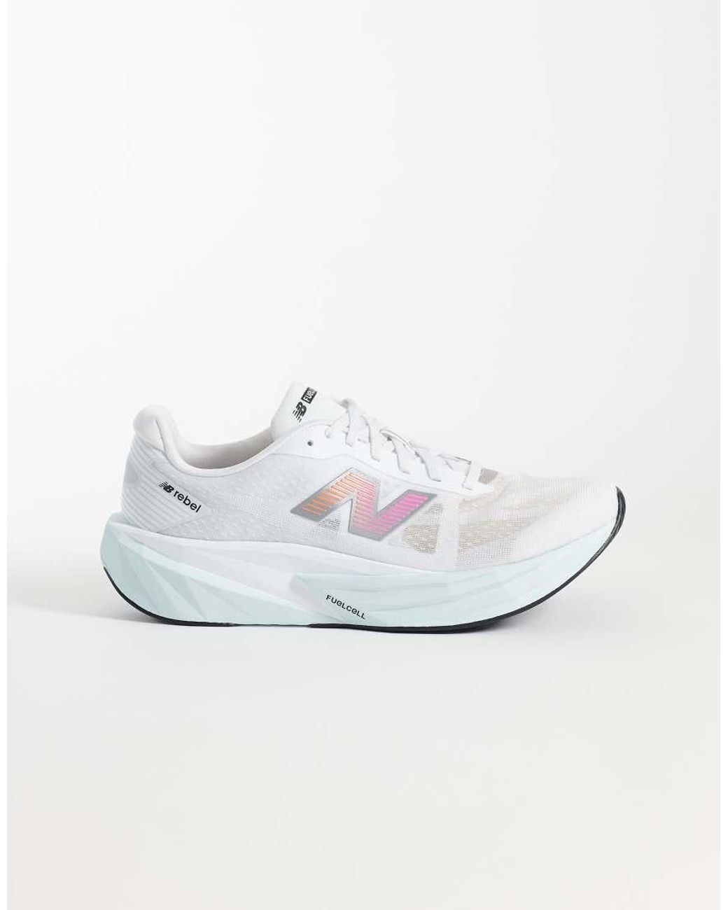 New Balance White Fuelcell Rebel V5 Mens Running Trainers for men
